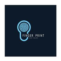 simple flat fingerprint logo,for security,identification,badge,emblem,business card,digital,vector photo