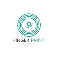 simple flat fingerprint logo,for security,identification,badge,emblem,business card,digital,vector photo