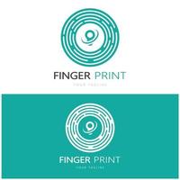 simple flat fingerprint logo,for security,identification,badge,emblem,business card,digital,vector photo