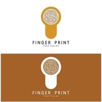 simple flat fingerprint logo,for security,identification,badge,emblem,business card,digital,vector vector