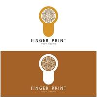 simple flat fingerprint logo,for security,identification,badge,emblem,business card,digital,vector vector