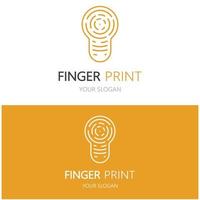 simple flat fingerprint logo,for security,identification,badge,emblem,business card,digital,vector vector