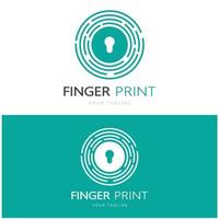 simple flat fingerprint logo,for security,identification,badge,emblem,business card,digital,vector vector