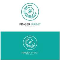 simple flat fingerprint logo,for security,identification,badge,emblem,business card,digital,vector vector