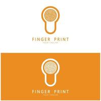 simple flat fingerprint logo,for security,identification,badge,emblem,business card,digital,vector vector