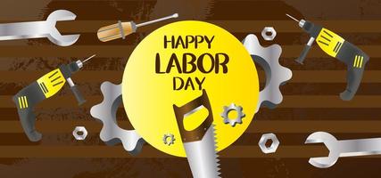 Happy Labor Day. Poster or Banner. 1 May International labour day photo