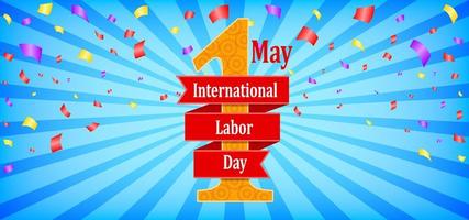 Happy Labor Day. Poster or Banner. 1 May International labour day photo