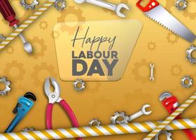 Happy Labor Day. Poster or Banner. 1 May International labour day photo