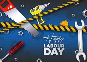 Happy Labor Day. Poster or Banner. 1 May International labour day photo