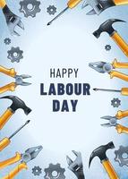 Happy Labor Day. Poster or Banner. 1 May International labour day photo