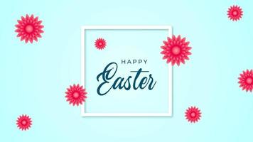 Happy easter with flower and design element video