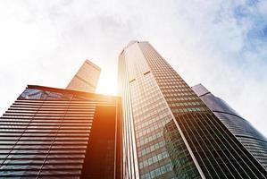 Moscow City skyscrapers, contemporary office buildings in downtown business center photo