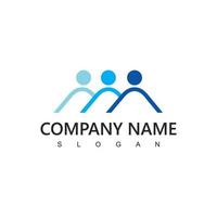 People Logo Template, Charity, Teamwork, And Social Media Network Icon vector