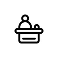 receptionist icon vector for any purposes