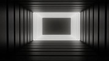 animation of rectangular light running from back to front in a container box video