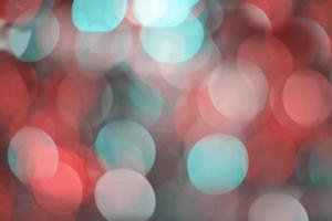 Bokeh lights background, soft focus red and green blurry light spots photo