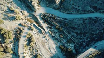 fliegend Über ein riesig trocken Region im Spanien video