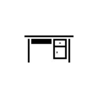 Desk icon vector