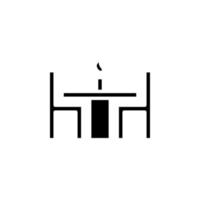 Dining Table icon vector