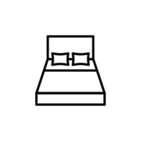 Bed icon vector