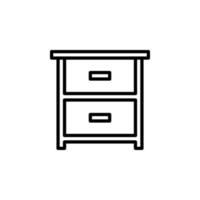 Drawer icon vector