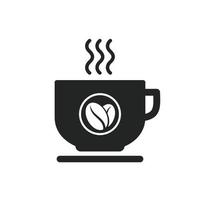 café taza icono aislado en blanco antecedentes vector