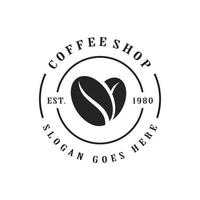 Coffee shop logo design illustration vector