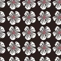 Chamomile flower endless background. Abstract floral seamless pattern in simple style. vector