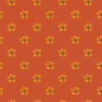 Chamomile flower seamless pattern in simple style. Abstract floral endless background. vector