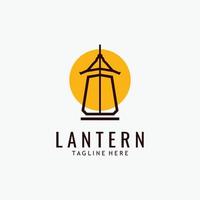 Lantern Lamp Design Vector Template