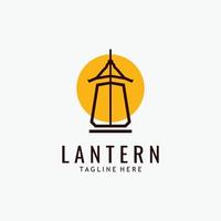 Lantern Lamp Design Vector Template