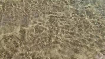 Top Down Closeup Pure Sea Water Texture, Slow Motion Of Sun Rays Reflection Red video
