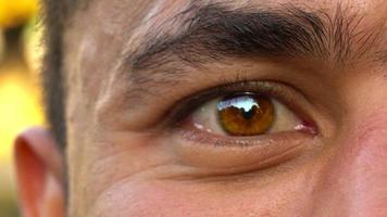 Makro Nahansicht Auge blinkend video