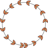 cirkel kader decoratie element met bloemen klem kunst png