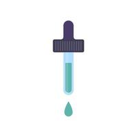 Cartoon Color Pipette with Medical Product. Vector