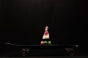 Isolated skateboard and skate photo