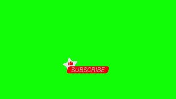 Subscribe, Like Button with Notification Bell Isolated on a Green Background video