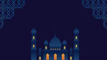 Animé islamique arrière-plans. Animé mosquée. Ramadan animation video