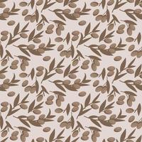 olive seamless pattern vector