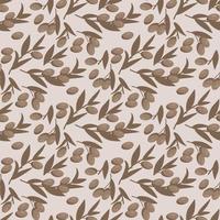 olive seamless pattern vector