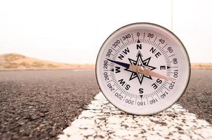 Compass on the road photo