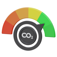 niedrig Emission 3d Rendern Symbol Illustration mit transparent Hintergrund, bio Energie png