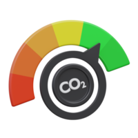 niedrig Emission 3d Rendern Symbol Illustration mit transparent Hintergrund, bio Energie png