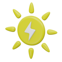 Solar- Energie 3d Rendern Symbol Illustration mit transparent Hintergrund, bio Energie png