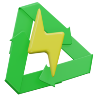 renewable energy 3d rendering icon illustration with transparent background, bio energy png