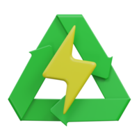 renewable energy 3d rendering icon illustration with transparent background, bio energy png