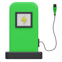 charging station 3d rendering icon illustration with transparent background, bio energy png