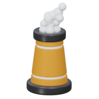 industrial pollution 3d rendering icon illustration with transparent background, bio energy png