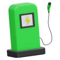 charging station 3d rendering icon illustration with transparent background, bio energy png