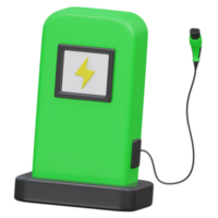 charging station 3d rendering icon illustration with transparent background, bio energy png